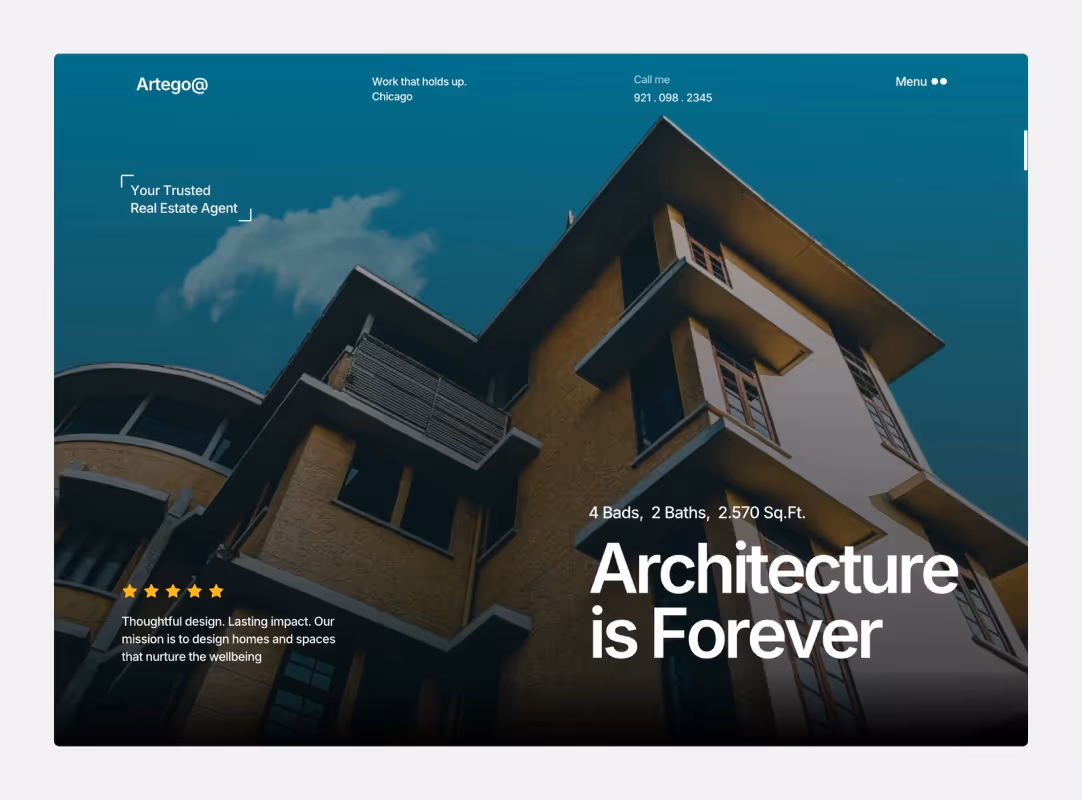 Webflow design service showcase