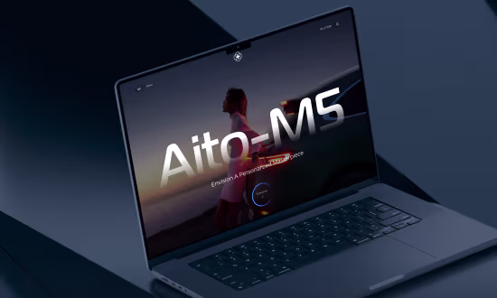 Aito luxury automotive website homepage redesign by OrbitVex.