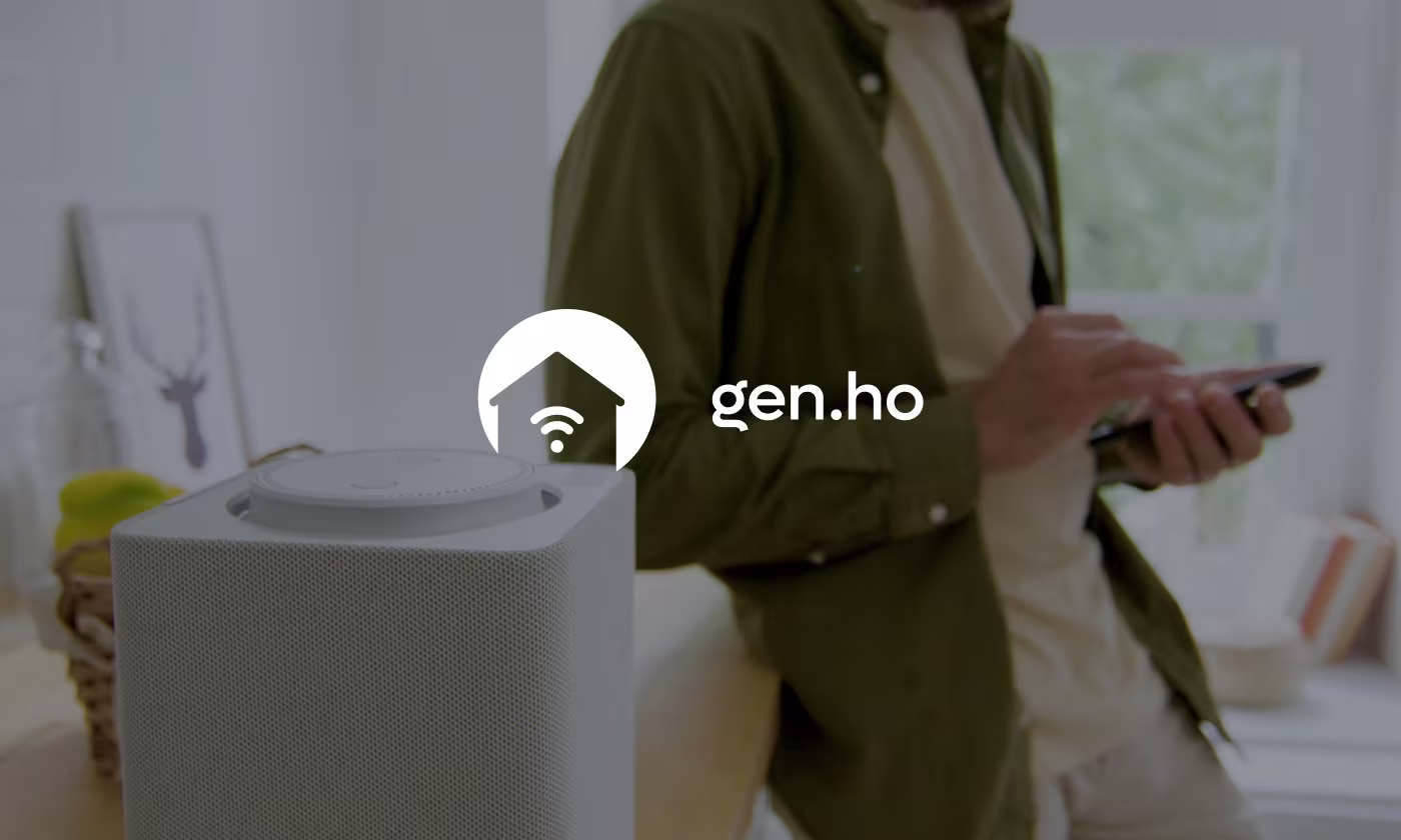 Gen.ho smart home mobile app UI design by OrbitVex. featuring device control dashboard interface for connected home management
